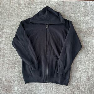 Black Plain Hoodie Size S